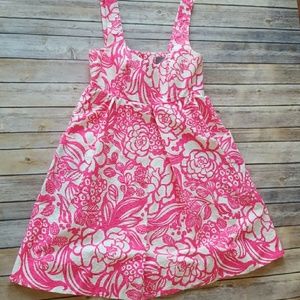 Anthropologie Pink Floral Dress